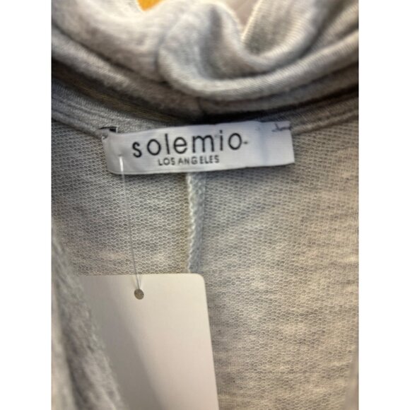 Solemio Gray Sleeveless Cowl Neck A-Line Dress Womens Size L - Picture 3 of 3